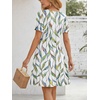 image:imageLILLUSORY Summer Dresses for Women 2026 Short Sleeve Floral Aline Dress with Pockets Boho Flowy SundressesLeaves