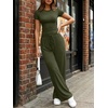 image:imageLILLUSORY Sweat Sets for Women Airport Travel Two Piece Matching Lounge Set Sweatsuit OutfitArmy Green