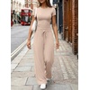 image:imageLILLUSORY Sweat Sets for Women Airport Travel Two Piece Matching Lounge Set Sweatsuit OutfitBeige