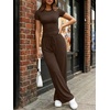 image:imageLILLUSORY Sweat Sets for Women Airport Travel Two Piece Matching Lounge Set Sweatsuit OutfitCoffee