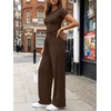 image:imageLILLUSORY Sweat Sets for Women Airport Travel Two Piece Matching Lounge Set Sweatsuit OutfitCoffee