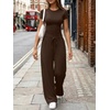 image:imageLILLUSORY Sweat Sets for Women Airport Travel Two Piece Matching Lounge Set Sweatsuit OutfitCoffee