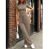 image:imageLILLUSORY Sweat Sets for Women Airport Travel Two Piece Matching Lounge Set Sweatsuit OutfitMocha