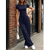 image:imageLILLUSORY Sweat Sets for Women Airport Travel Two Piece Matching Lounge Set Sweatsuit OutfitNavy Blue