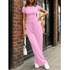 image:imageLILLUSORY Sweat Sets for Women Airport Travel Two Piece Matching Lounge Set Sweatsuit OutfitPink