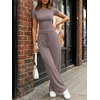 image:imageLILLUSORY Sweat Sets for Women Airport Travel Two Piece Matching Lounge Set Sweatsuit OutfitRose Taupe