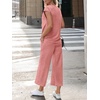 image:imageLILLUSORY Two Piece Lounge Sets for Women Spring Vacation Beach Travel Airport Outfits Casual Cruise Fashion 2026Coral