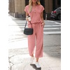 image:imageLILLUSORY Two Piece Lounge Sets for Women Spring Vacation Beach Travel Airport Outfits Casual Cruise Fashion 2026Coral