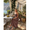 image:imageLILLUSORY Women Floral Maxi Dress Summer Spaghetti Strap Smocked Boho Beach Vacation Long Flowy Sundress with PocketsBrown White