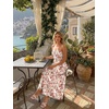 image:imageLILLUSORY Women Floral Maxi Dress Summer Spaghetti Strap Smocked Boho Beach Vacation Long Flowy Sundress with PocketsOrange Pink