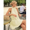 image:imageLILLUSORY Women Halter Dress Summer Mini Short Dresses A Line Polka Dot Petite Sundress Flowy Vacation Party Outfits 2026Light Yellow
