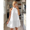 image:imageLILLUSORY Women Halter Dress Summer Mini Short Dresses A Line Polka Dot Petite Sundress Flowy Vacation Party Outfits 2026Offwhite