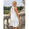 image:imageLILLUSORY Women Halter Dress Summer Mini Short Dresses A Line Polka Dot Petite Sundress Flowy Vacation Party Outfits 2026Offwhite