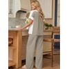 image:imageLILLUSORY Womens 2 Piece Lounge Sets Matching Travel Outfits Color BlockApricot