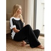 image:imageLILLUSORY Womens 2 Piece Lounge Sets Matching Travel Outfits Color BlockBlack