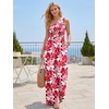image:imageLILLUSORY Womens Floral Jumpsuit Off Shoulder Boho Romper Summer Beach OutfitsRed