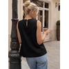 image:imageLILLUSORY Womens Peplum Tops Babydoll Linen Tank Tops Flowy Ruffle Pleated BlousesBlack