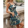image:imageLILLUSORY Womens Short Summer Dress Mini Sundress Beach Vacation Spring Sleeveless Dresses 2026 Casual Outfits Cute ClothesFloral Green Leaf