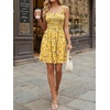 image:imageLILLUSORY Womens Short Summer Dress Mini Sundress Beach Vacation Spring Sleeveless Dresses 2026 Casual Outfits Cute ClothesFloral Yellow
