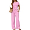 image:imageLILLUSORY Sweat Sets for Women Airport Travel Two Piece Matching Lounge Set Sweatsuit OutfitPink