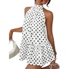 image:imageLILLUSORY Women Halter Dress Summer Mini Short Dresses A Line Polka Dot Petite Sundress Flowy Vacation Party Outfits 2026White