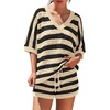 Beige Black Stripe