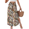 image:imageLILLUSORY Womens Wide Leg Flowy Pants High Waisted Palazzo Boho Comfy Pants Summer Dressy Casual Beach Vacation Fall ClothesBohofloral
