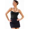 imageREORIA Crisscross Back Strap VNeck Women Crop Tank Top Sexy Sleeveless Tops 2025 SpringSummer Designer CollectionBlack Onyx