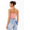 imageREORIA Crisscross Back Strap VNeck Women Crop Tank Top Sexy Sleeveless Tops 2025 SpringSummer Designer CollectionPink Dolphin