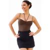 imageREORIA Crisscross Back Strap VNeck Women Crop Tank Top Sexy Sleeveless Tops 2025 SpringSummer Designer CollectionShaved Chocolate