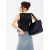 imageREORIA UNeck Adjustable TieFront Crop Top Soft Fabric Y2K Sexy Sleeveless Tops 2025 SpringSummer Designer CollectionBlack Onyx