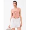 imageREORIA UNeck Adjustable TieFront Crop Top Soft Fabric Y2K Sexy Sleeveless Tops 2025 SpringSummer Designer CollectionPink Dolphin