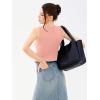 imageREORIA UNeck Adjustable TieFront Crop Top Soft Fabric Y2K Sexy Sleeveless Tops 2025 SpringSummer Designer CollectionPink Dolphin