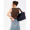 imageREORIA UNeck Adjustable TieFront Crop Top Soft Fabric Y2K Sexy Sleeveless Tops 2025 SpringSummer Designer CollectionShaved Chocolate