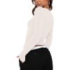 imageREORIA Womens Fashion Long Sleeve Shirts Crew Neck Layering Basic Tee Slim Fitted Lightweight Going Out TopsOffwhite