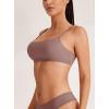 imageREORIA Womens Basic Scoop Neck Wireless No Padding Bralette Ultra Comfortable Soft Smoothing Seamless No Underwire BrasUmber