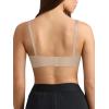 imageREORIA Womens Lounge Comfortable Adjustable Everyday Bra Seamless FullCoverage Padded Wirefree Bras for WomenClay