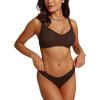 imageREORIA Womens Lounge Comfortable Adjustable Everyday Bra Seamless FullCoverage Padded Wirefree Bras for WomenCocoa