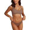 imageREORIA Womens Lounge Comfortable Adjustable Everyday Bra Seamless FullCoverage Padded Wirefree Bras for WomenOchre