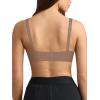 imageREORIA Womens Lounge Comfortable Adjustable Everyday Bra Seamless FullCoverage Padded Wirefree Bras for WomenOchre