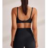 imageREORIA Womens Trendy Plunge Nipple Padded Comfortable Smoothing Supportive Underwire Push Up BrasBlack