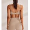 imageREORIA Womens Trendy Plunge Nipple Padded Comfortable Smoothing Supportive Underwire Push Up BrasClay