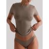 imageREORIA Womens Trendy Plunge Nipple Padded Comfortable Smoothing Supportive Underwire Push Up BrasCocoa
