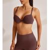 imageREORIA Womens Trendy Plunge Nipple Padded Comfortable Smoothing Supportive Underwire Push Up BrasCocoa