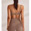 imageREORIA Womens Trendy Plunge Nipple Padded Comfortable Smoothing Supportive Underwire Push Up BrasSienna