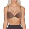 imageREORIA Womens Trendy Plunge Nipple Padded Comfortable Smoothing Supportive Underwire Push Up BrasSienna