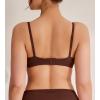 imageREORIA Womens Triangle V Neck Crossover Wireless No Padded Bralette Ultra Comfortable Soft Smoothing No Underwire BrasCocoa
