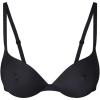 imageREORIA Womens Trendy Plunge Nipple Padded Comfortable Smoothing Supportive Underwire Push Up BrasBlack