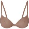 imageREORIA Womens Trendy Plunge Nipple Padded Comfortable Smoothing Supportive Underwire Push Up BrasSienna