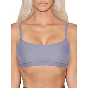 imageREORIA Womens Basic Scoop Neck Wireless No Padding Bralette Ultra Comfortable Soft Smoothing Seamless No Underwire BrasLight Haze Blue